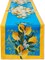 Provence Blue Lemon Mediterranean Tile Tabletop for Spring Summer Decorations, Picnics and Dinner Parties - Indoor Outdoor, Stain and Water Resistant, Table Runner, 14 x 72
